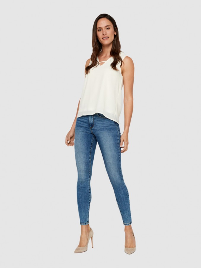 Blusa Mujer Crema Vero Moda