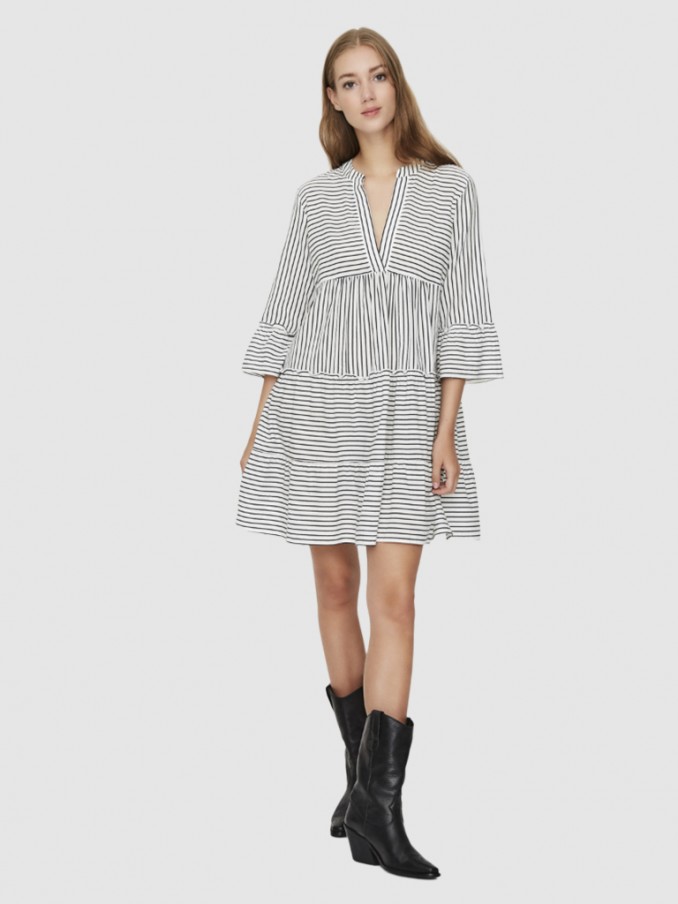 Vestido Mujer Raya Negra Vero Moda