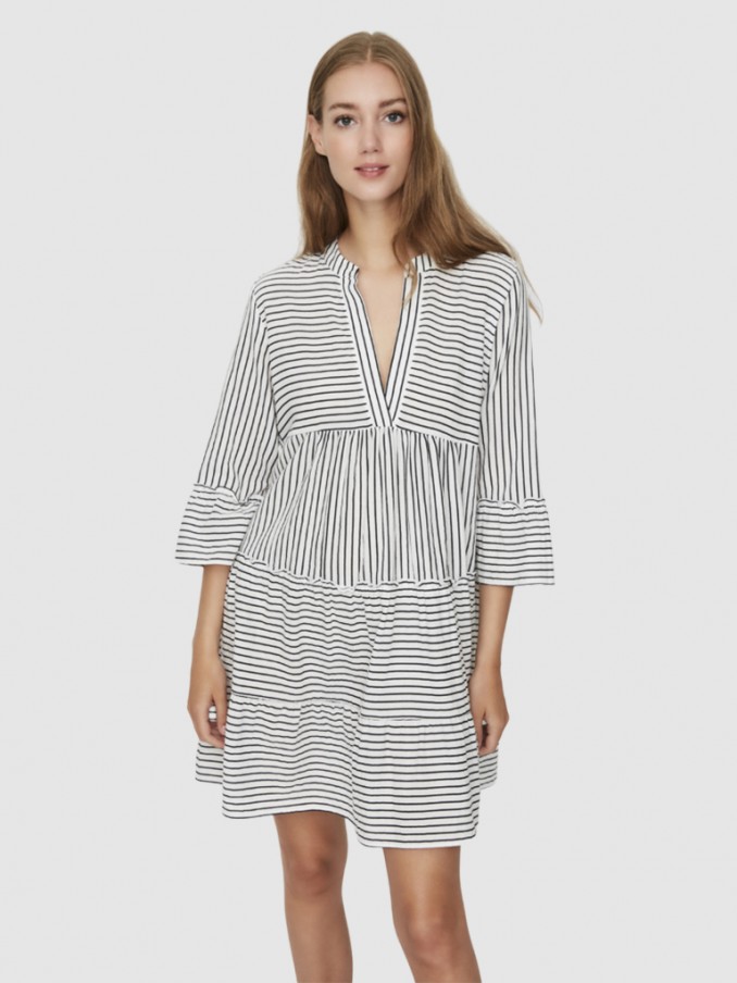 Vestido Mujer Raya Negra Vero Moda