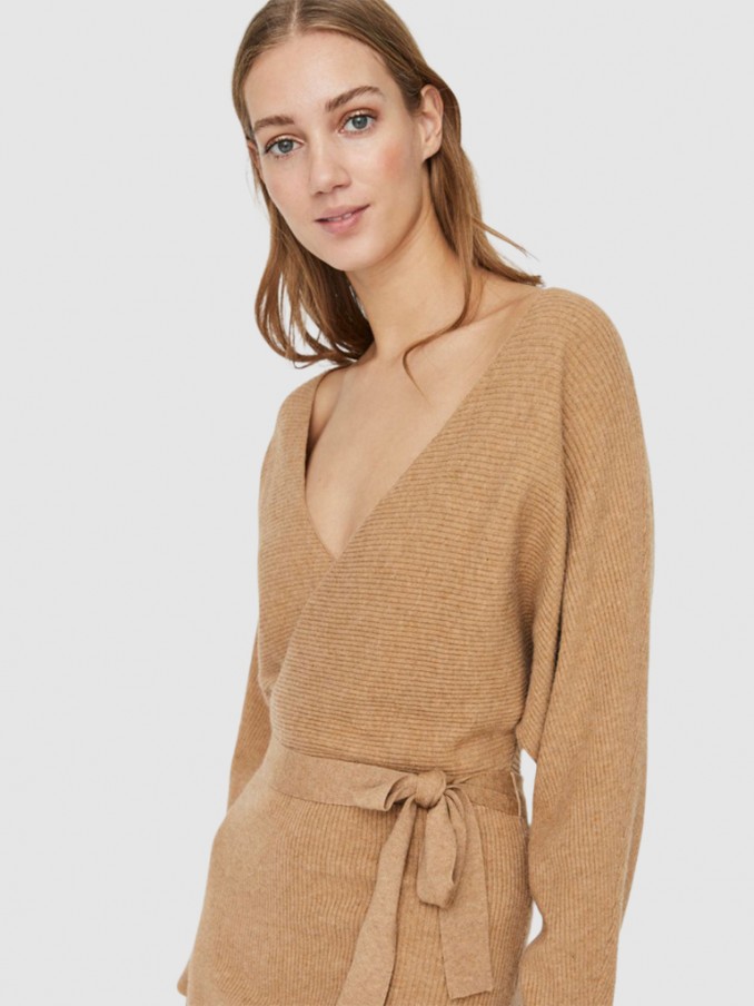 Vestido Mujer Beige Vero Moda