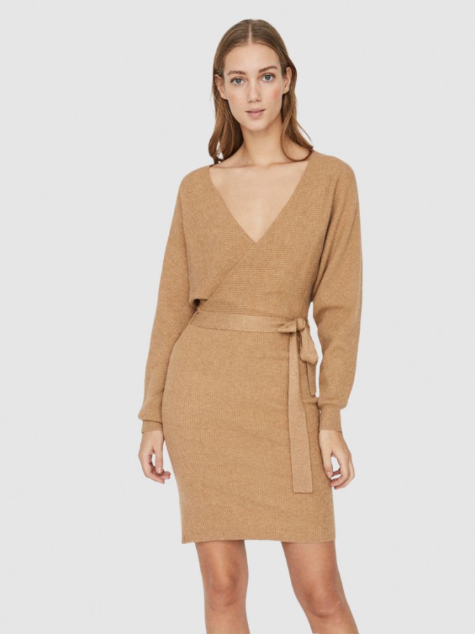 Vestido Mujer Beige Vero Moda