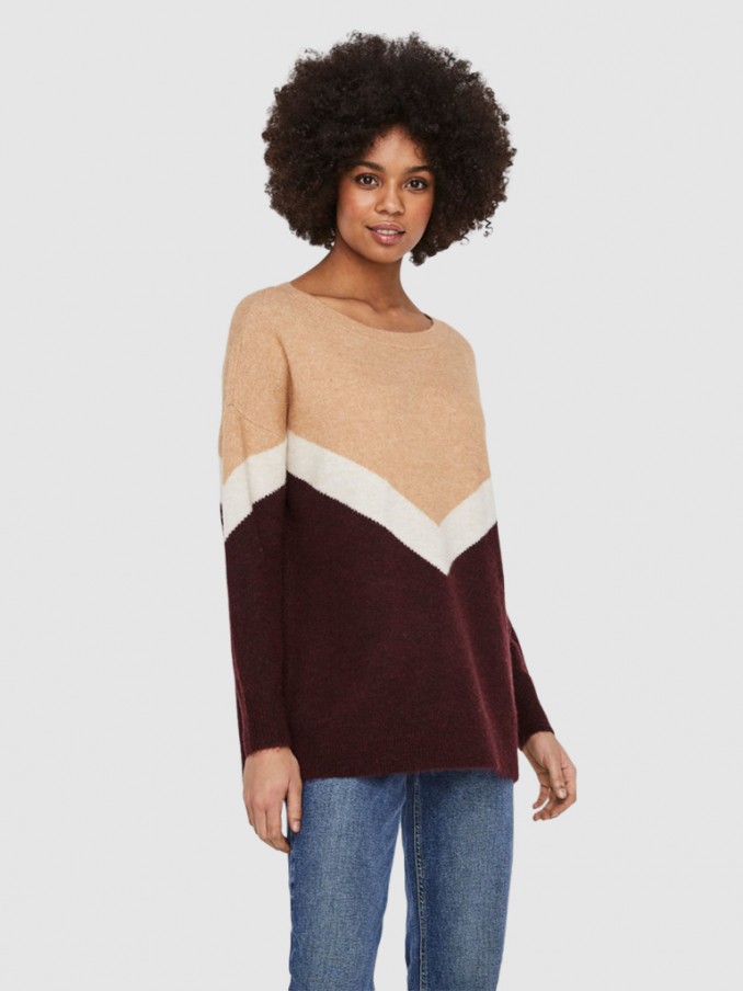 Prendas de Punto Mujer Burdeos Vero Moda