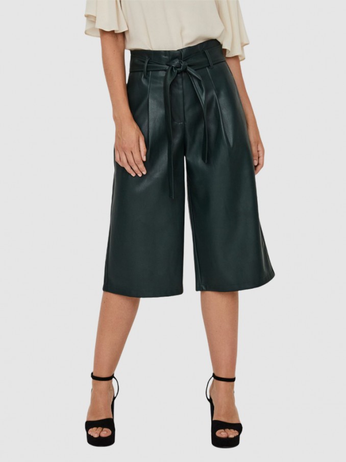 Pants Woman Dark Green Vero Moda