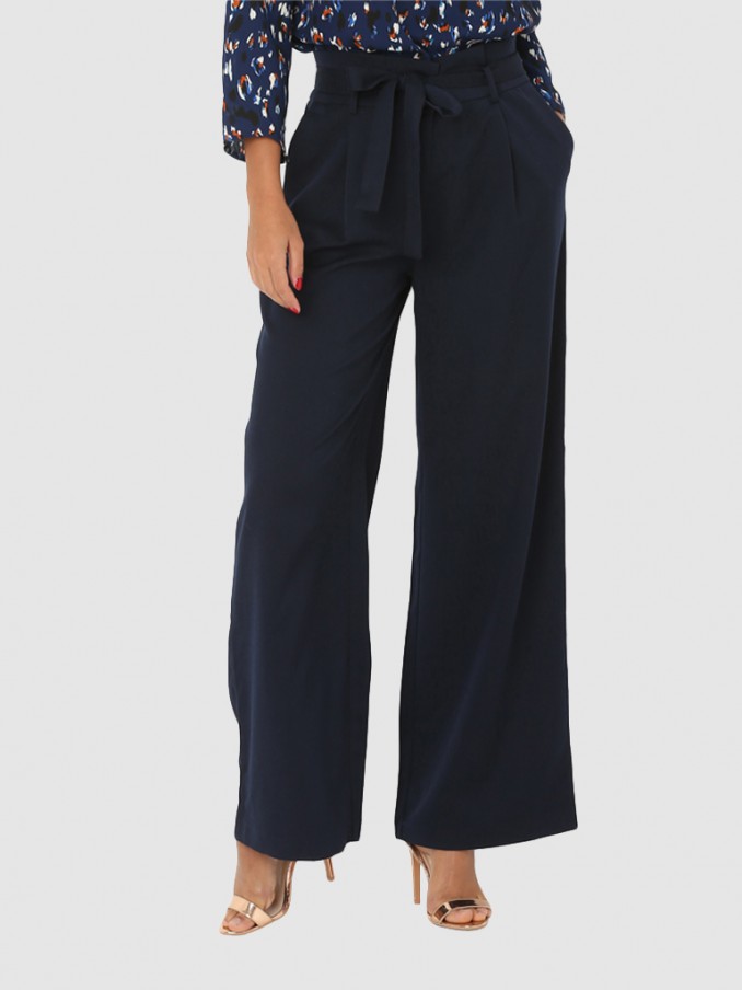 Pants Woman Navy Blue Vero Moda