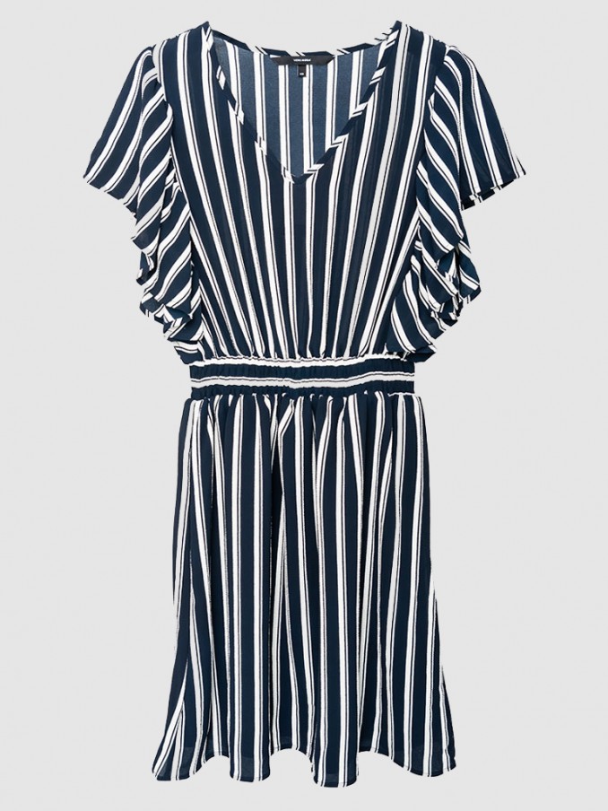 Vestido Mujer Raya Blanca Vero Moda