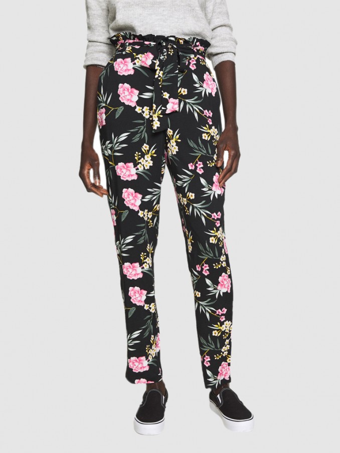 Pants Woman Floral Vero Moda