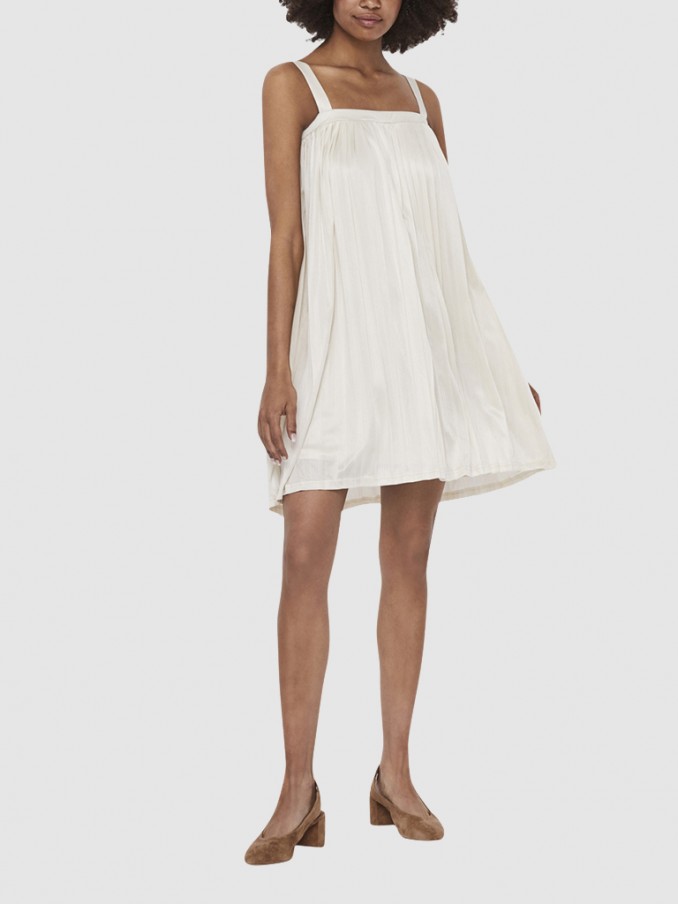 Vestido Mujer Crema Vero Moda