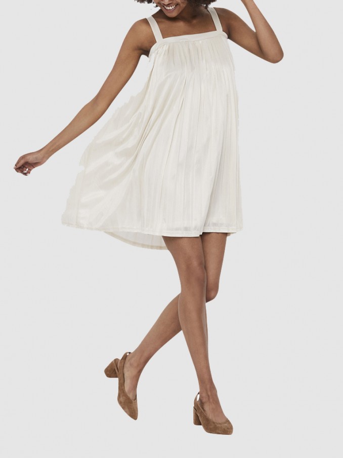 Vestido Mujer Crema Vero Moda