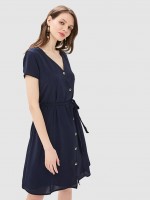 Dress Woman Navy Blue Vero Moda Dress Woman Navy Blue Vero Moda