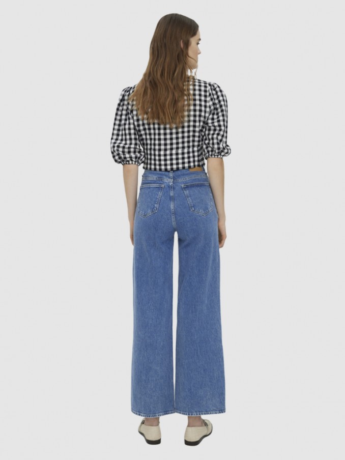 Blusa Mujer Negro Con Blanco Vero Moda