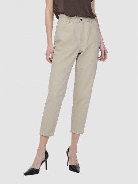 Pantalones Mujer Beige Only