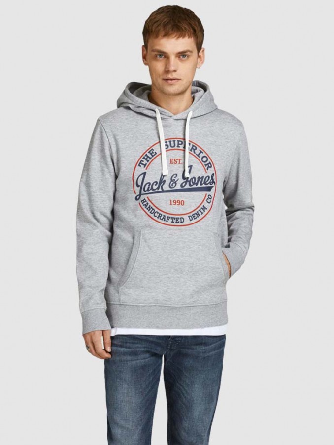 Sweatshirt Man Grey Jack & Jones