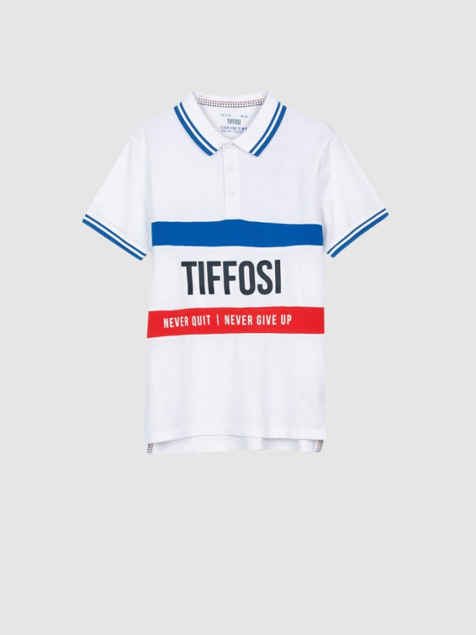Polo Niño Blanco Tiffosi Kids