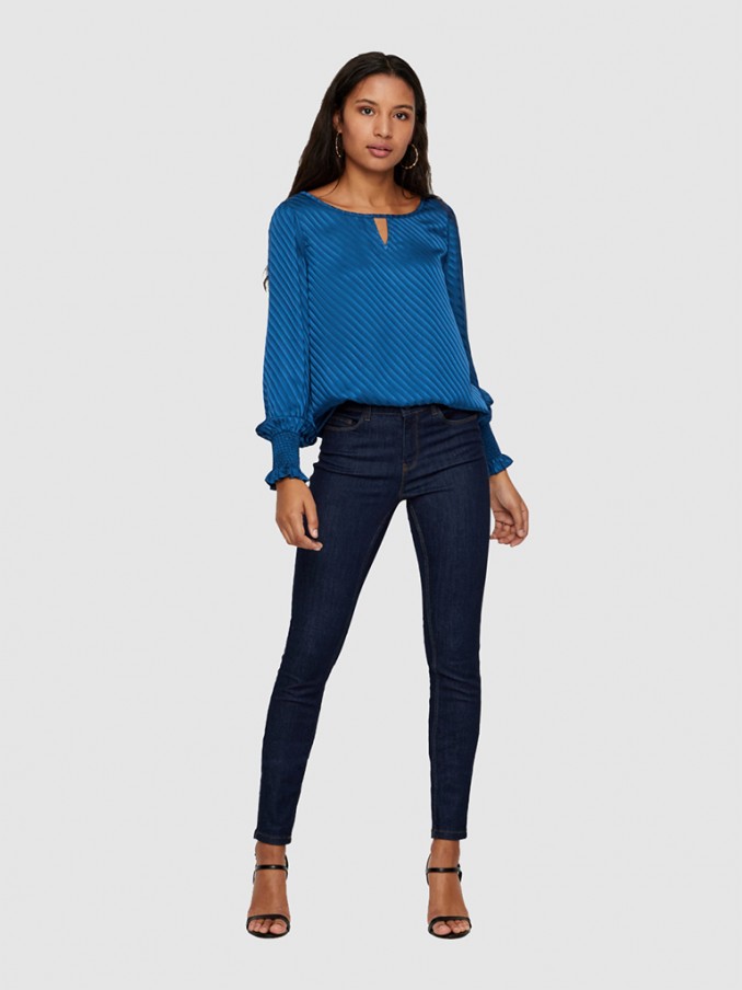 Blusa Mujer Azul Vero Moda