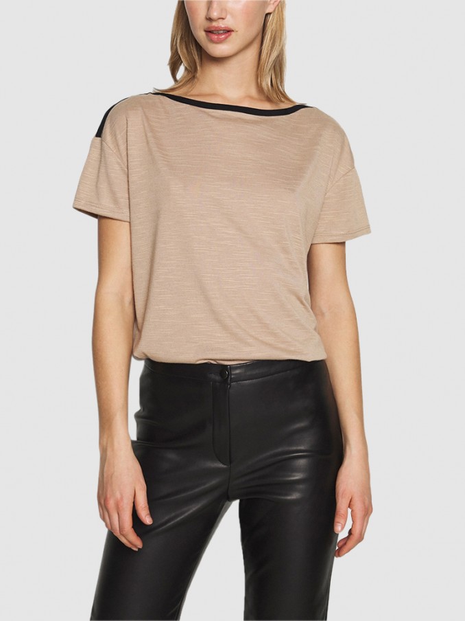 Camiseta Mujer Beige Vero Moda