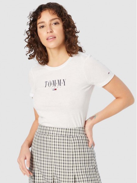 T-Shirt Mulher Skinny Essential Logo Tommy Jeans