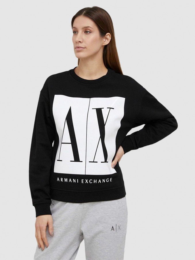 Sweatshirt Woman Black Armani Exchange - 8Nym04Yj68Z  |  Mellmak
