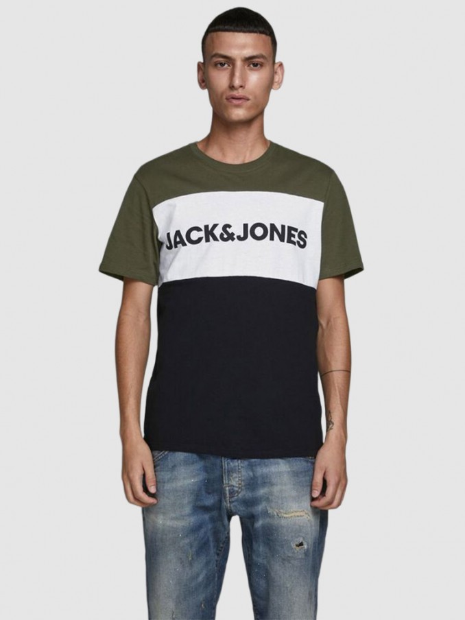 T-Shirt Man Green Jack & Jones