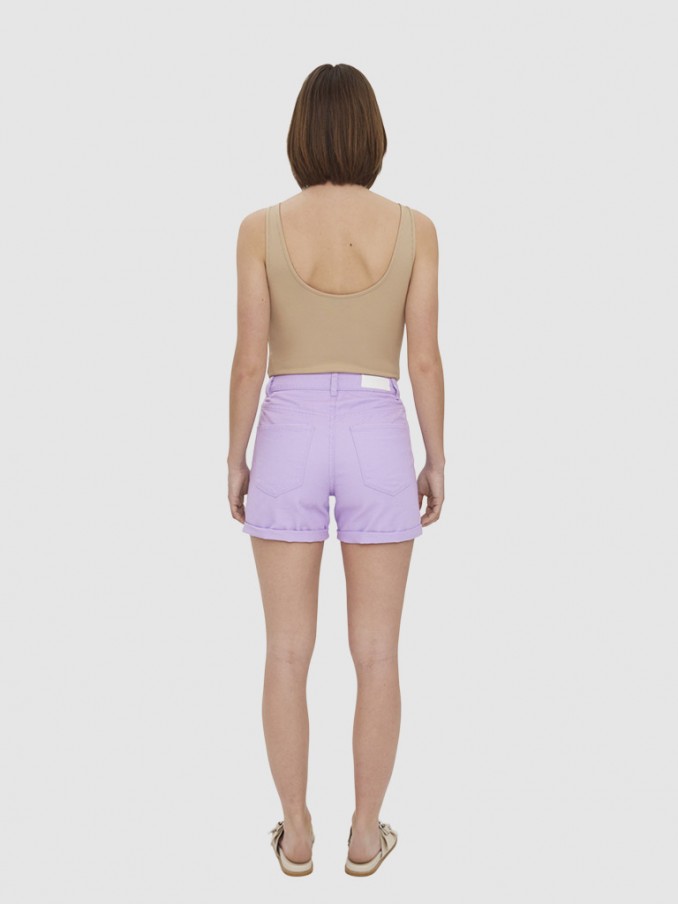 Pantalones Cortos Mujer Lila Vero Moda