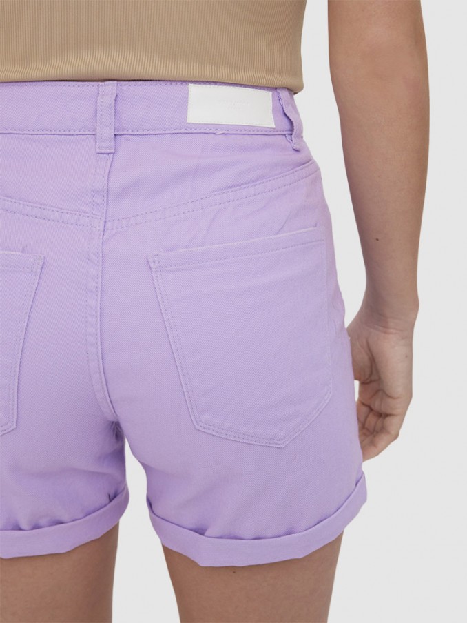 Pantalones Cortos Mujer Lila Vero Moda