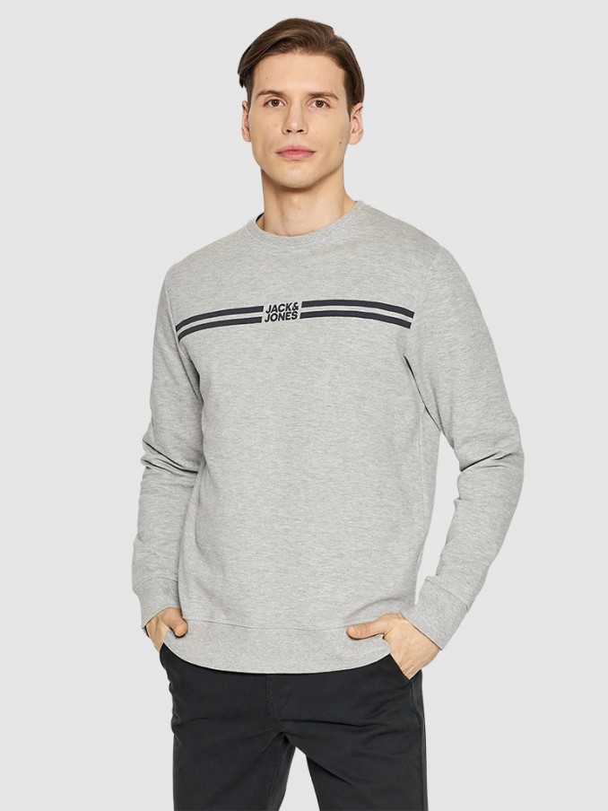 Sweatshirt Man Grey Jack & Jones