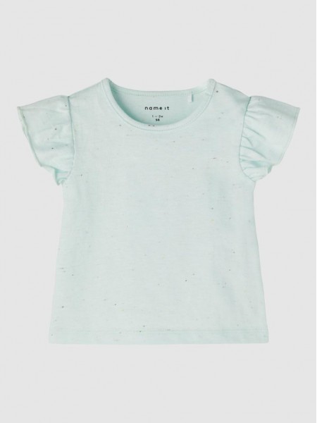 T-Shirt Baby Girl Green Water Name It