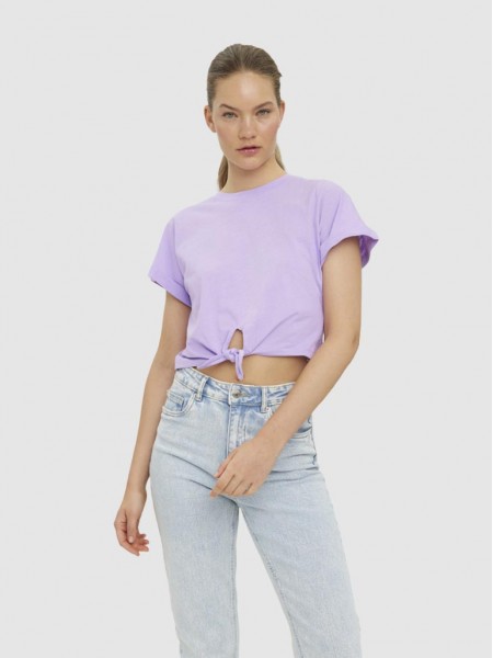 T-Shirt Woman Lilac Vero Moda