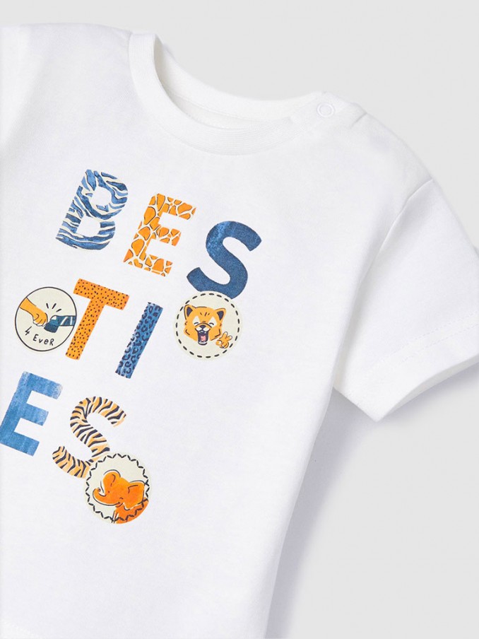 T-Shirt Baby Boy White Mayoral
