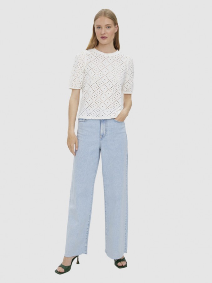 Camiseta Mujer Blanco Vero Moda