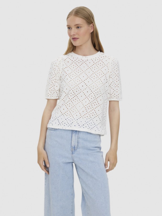 Camiseta Mujer Blanco Vero Moda