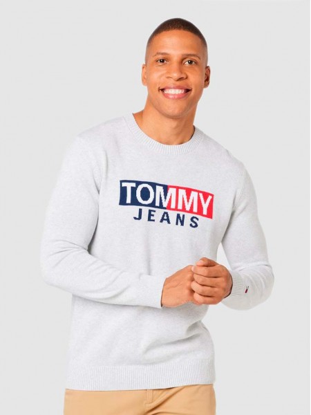 Sweatshirt Man Grey Tommy Jeans