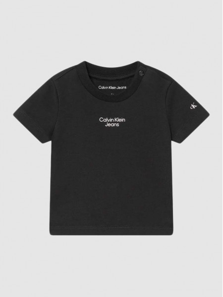 T-Shirt Baby Boy Black Calvin Klein