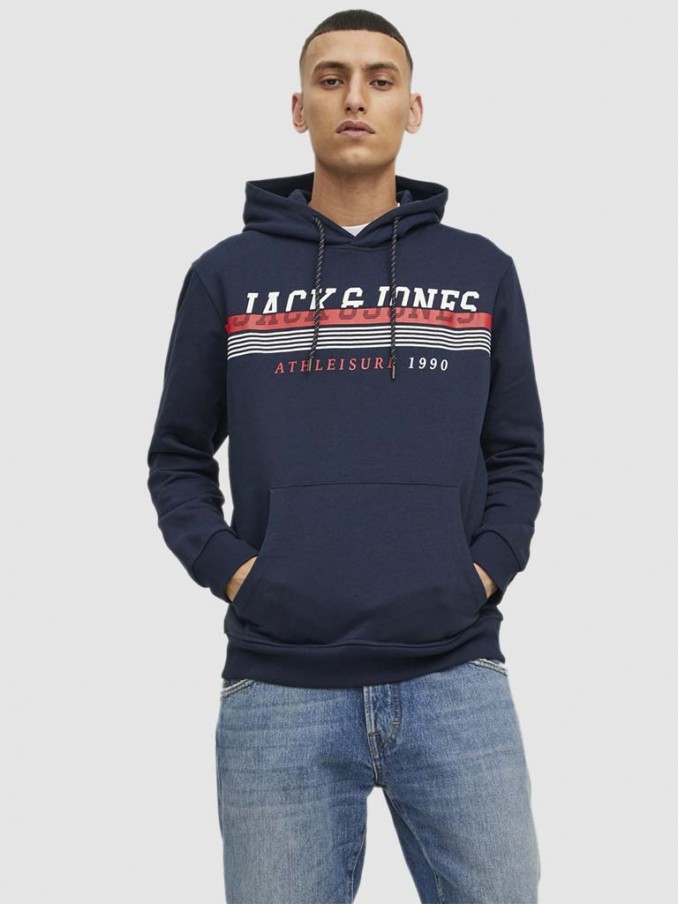 Sweatshirt Man Navy Blue Jack & Jones