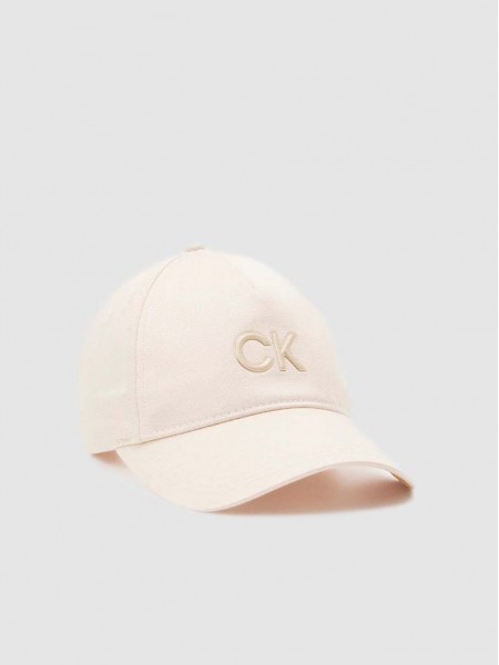 Hat Woman Cream Calvin Klein