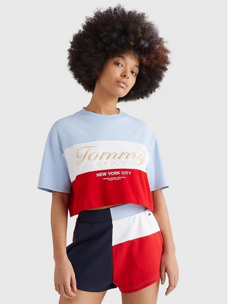 T-Shirt Woman Multicolor Tommy Jeans