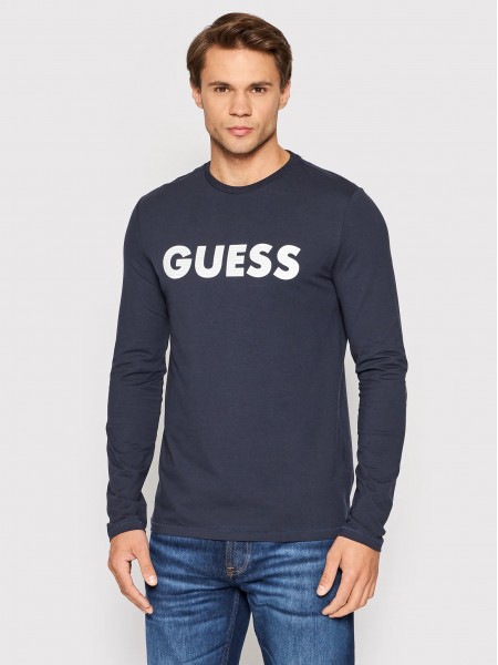 Sweatshirt Man Navy Blue Guess