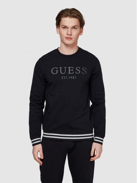 Sweatshirt Man Black Guess