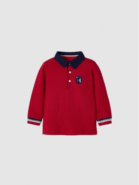 Polo Shirt Baby Boy Red Mayoral