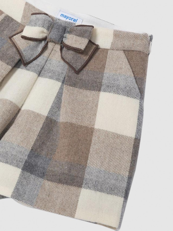 Pantaloncini Mayoral Con Cintura Per Bambina - Cotone Beige - Collezione Primavera/Estate 2023 - Foto 12