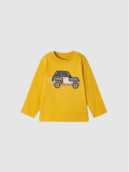 Sweatshirt Baby Boy Yellow Mayoral