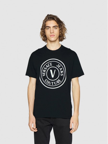 T-Shirt Homem Vemblem Rub Versace