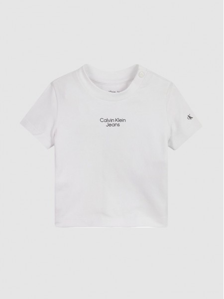 T-Shirt Baby Boy White Calvin Klein