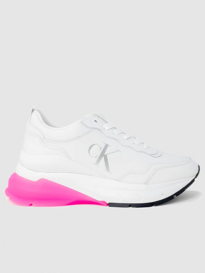 Sneakers Woman White Calvin Klein - Yw0Yw00708 | Mellmak Sneakers Woman White Calvin Klein - Yw0Yw00708 | Mellmak