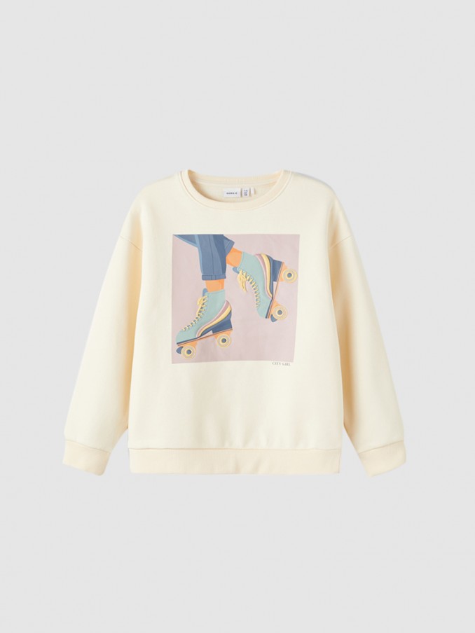 Sweatshirt Girl Cream Name It