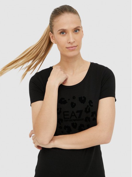 T-Shirt Woman Black Ea7 Emporio Armani