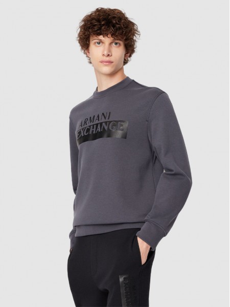 Sweatshirt Man Dark Grey Armani Exchange