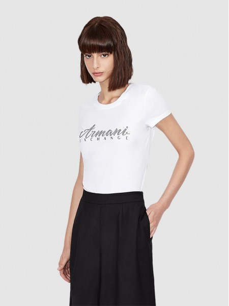 T-Shirt Woman White Armani Exchange