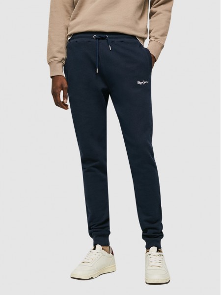 Pants Man Navy Blue Pepe Jeans London