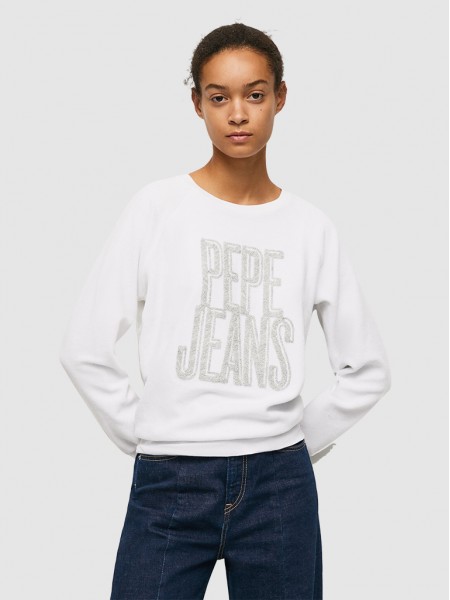 Sweatshirt Woman White Pepe Jeans London