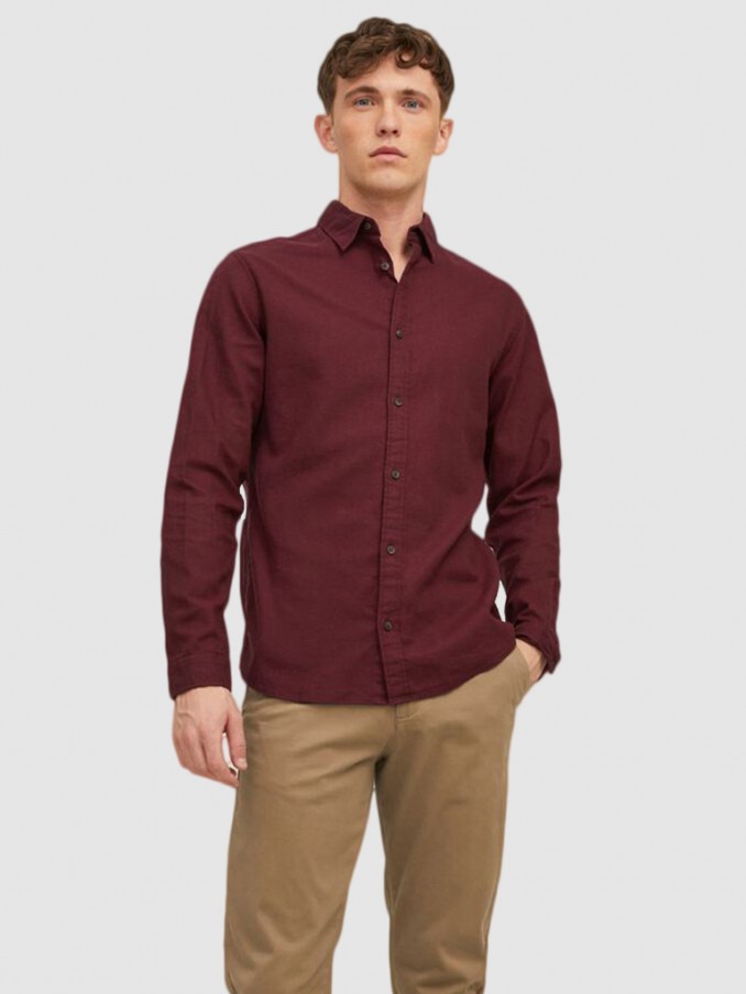 Shirt Man Bordeaux Jack & Jones
